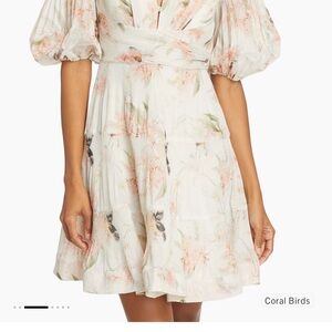 Brand new with tags in original packaging Zimmermann Floral Puff Sleeve Dress